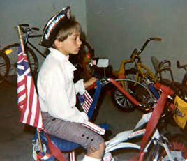 Me setting off to the parade on July 4, 1976 (courtesy of my mom!)